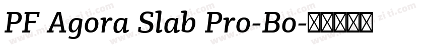 PF Agora Slab Pro-Bo字体转换